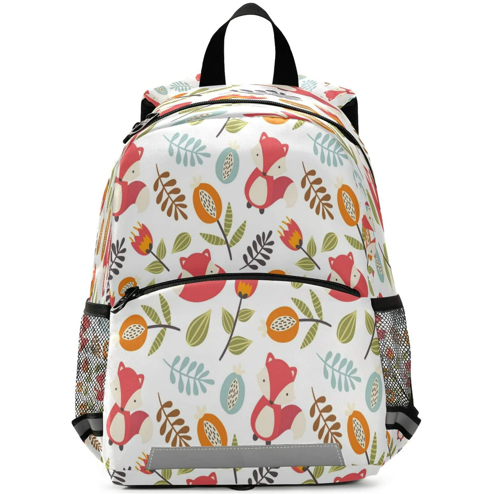 Cherry Stripes Print Laptop Backpack High School Bookbag Casual Travel Daypack 